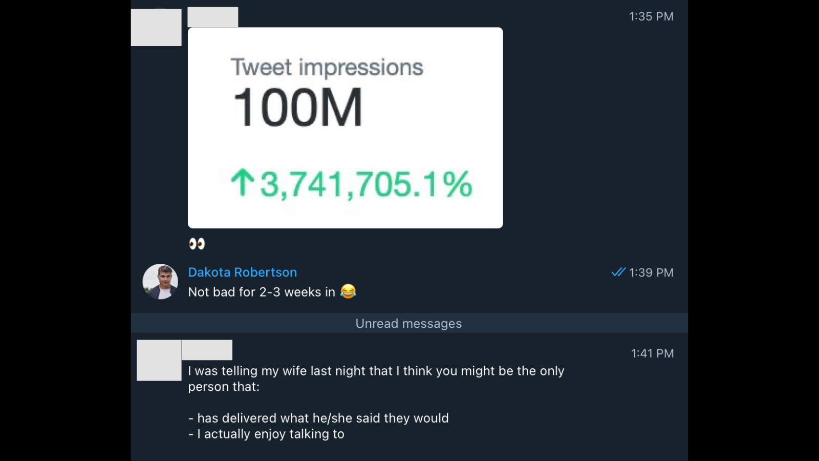 100M impressions in 2 weeks